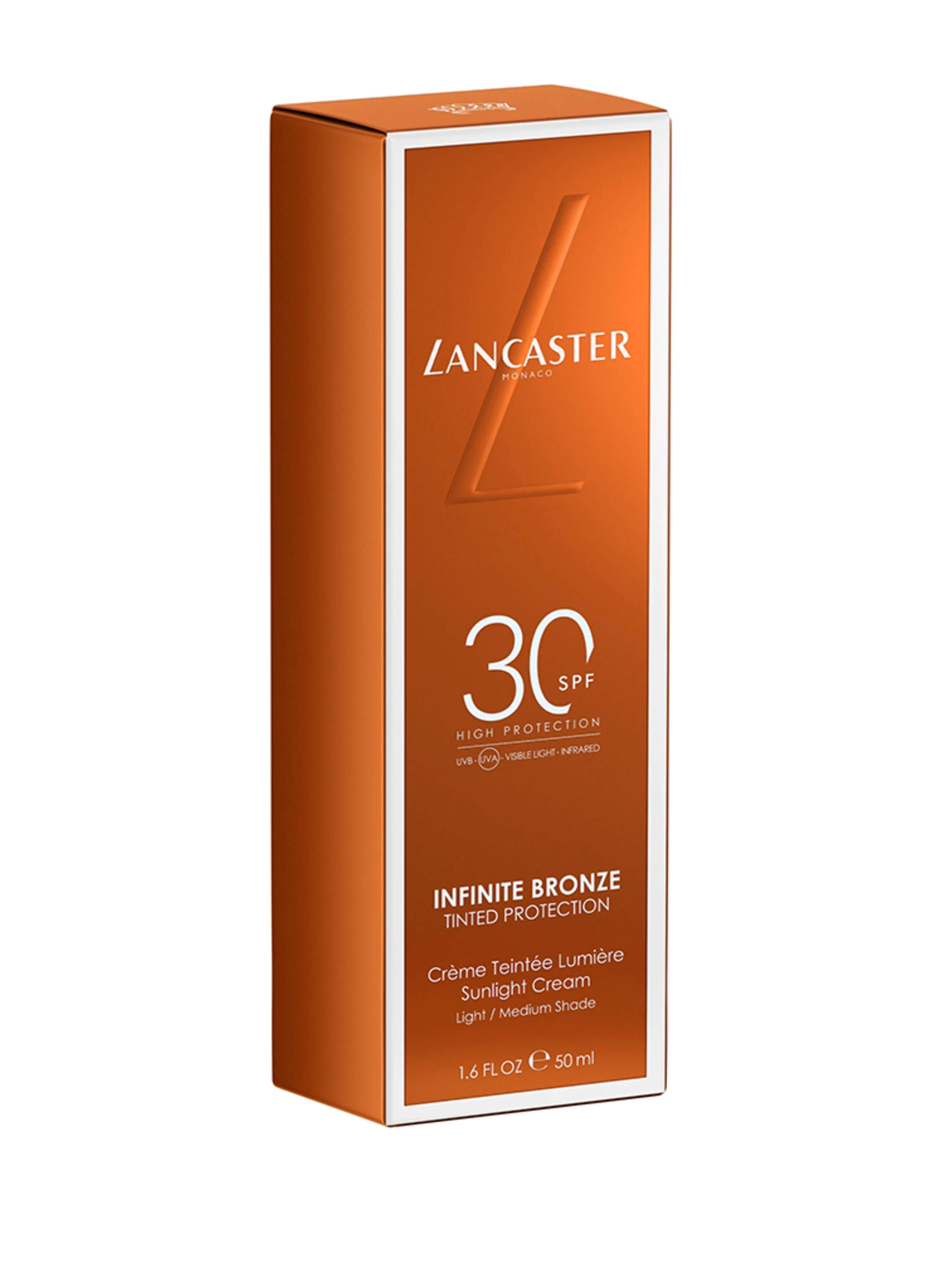 LANCASTER INFINITE BRONZE TINTED PROTECTION SUNLIGHT CREAM SPF30