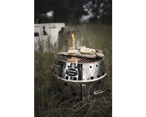 Petromax Atago houtskoolgrill Ø 28 cm van roestvrij staal inclusief grillrooster