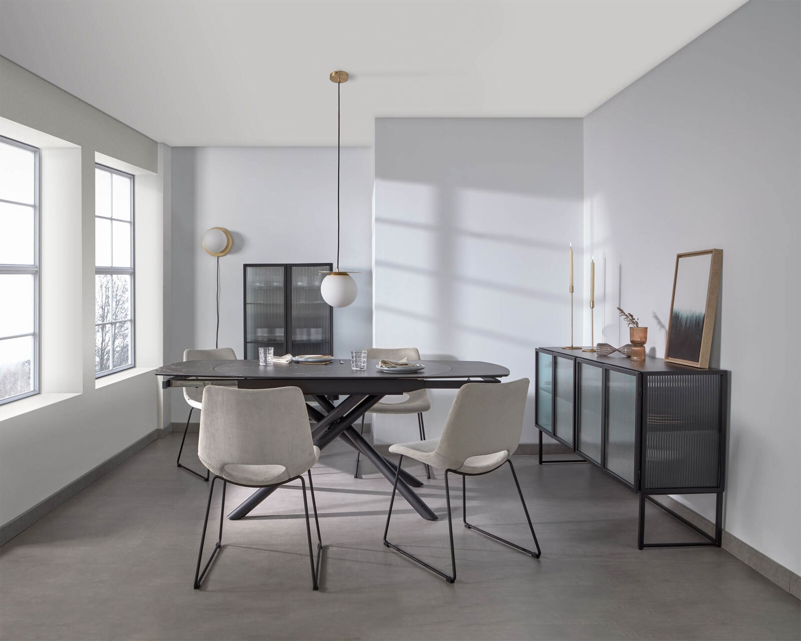 Kave Home Esstisch YODALIA 130-190 x 100 cm Keramik
