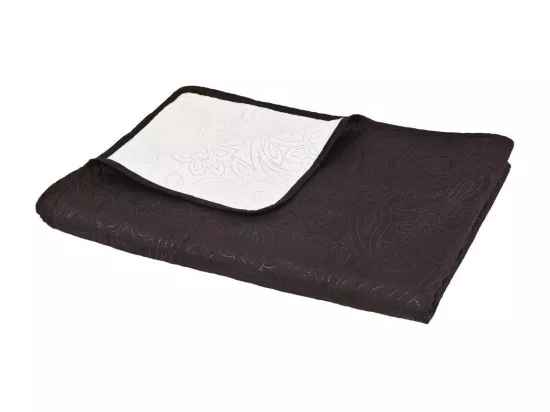 Couvre-lit à double face matelassé 220x240 Crème et marron