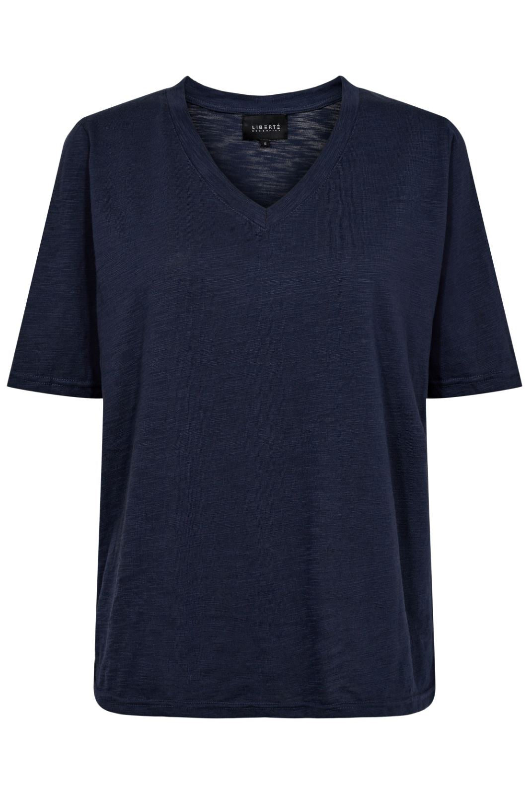 Liberte Ulla-Ss-Vneck-Tshirt navy