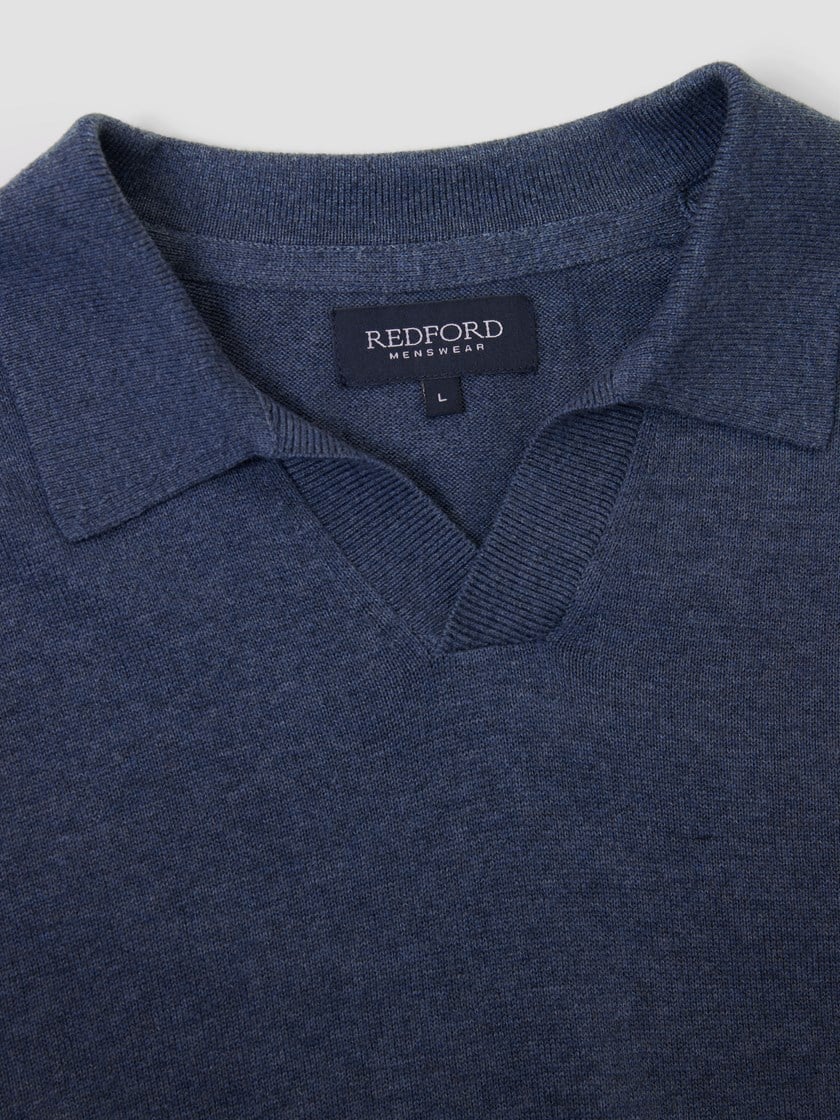 Brage polo genser Dark Denim