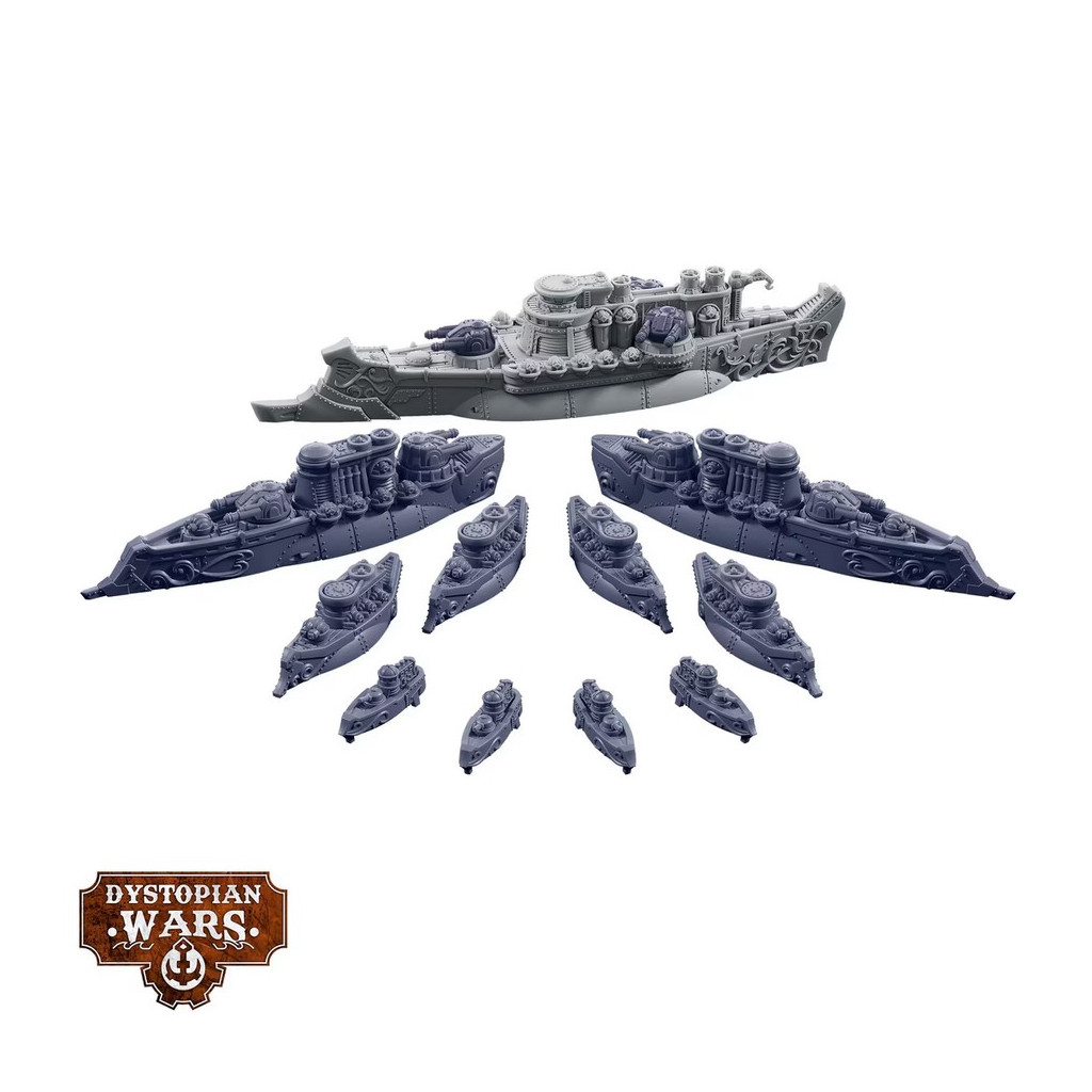 Dystopian Wars: Mars Battlefleet Set