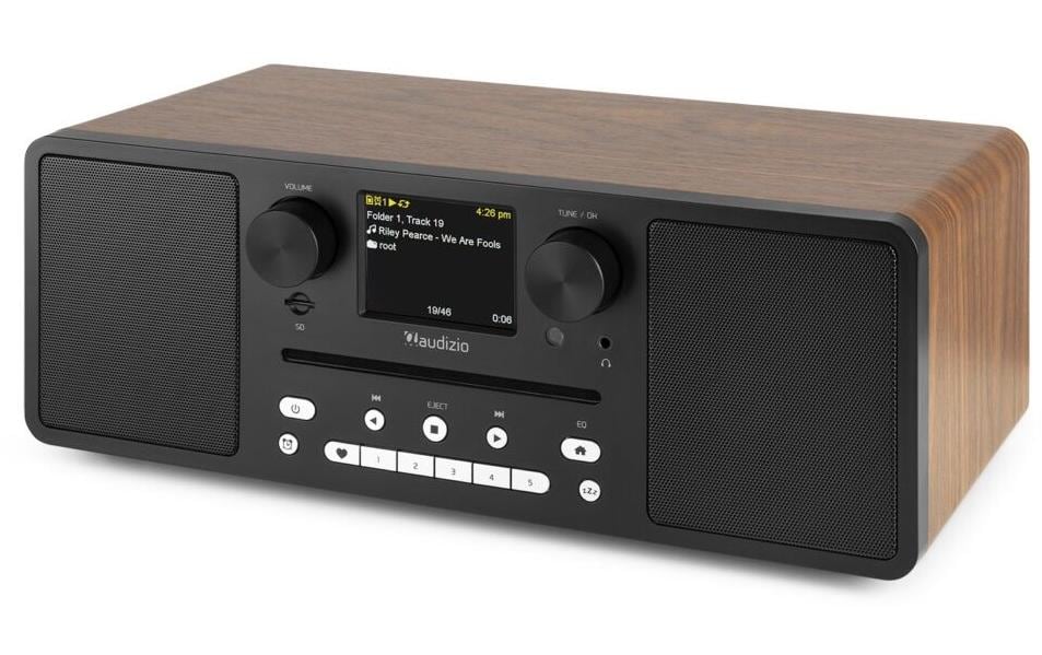 Internet Radio Naples Braun<br>Digitales Musiksystem mit CD, Bluetooth, DAB+- und Internetradio
