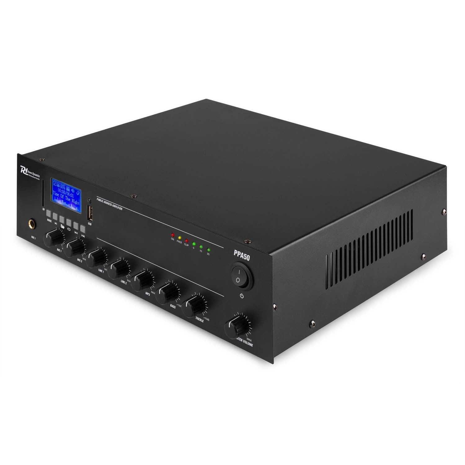 Power Dynamics PPA50 100V/70V & 8 Ohm mono-versterker - 50 Watt