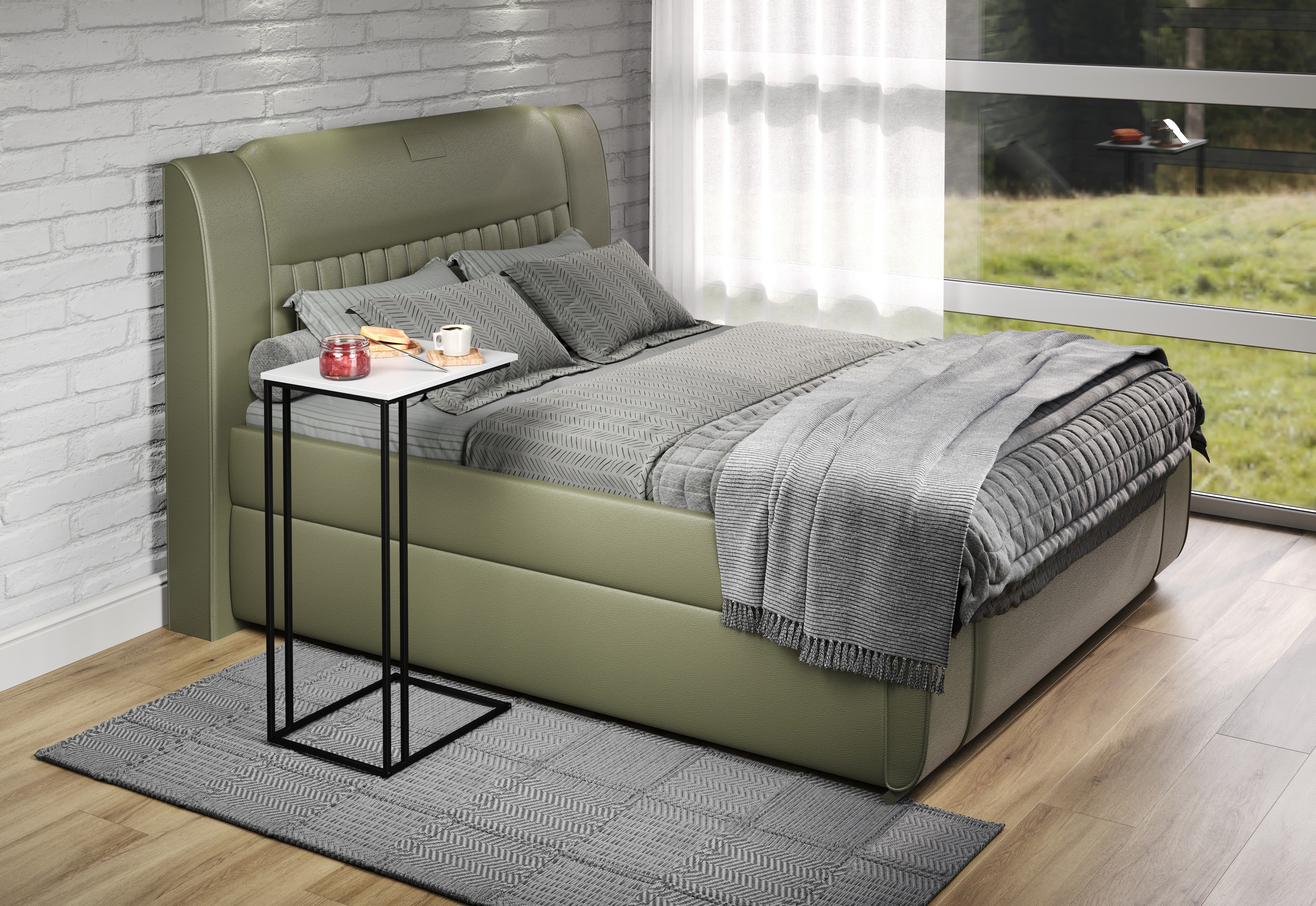 INOSIGN Beistelltisch »Sterling« 1 Stk. tlg. Nachttisch für ein Boxspringbett - Couchtisch (B/T/H): 50/40/91 cm