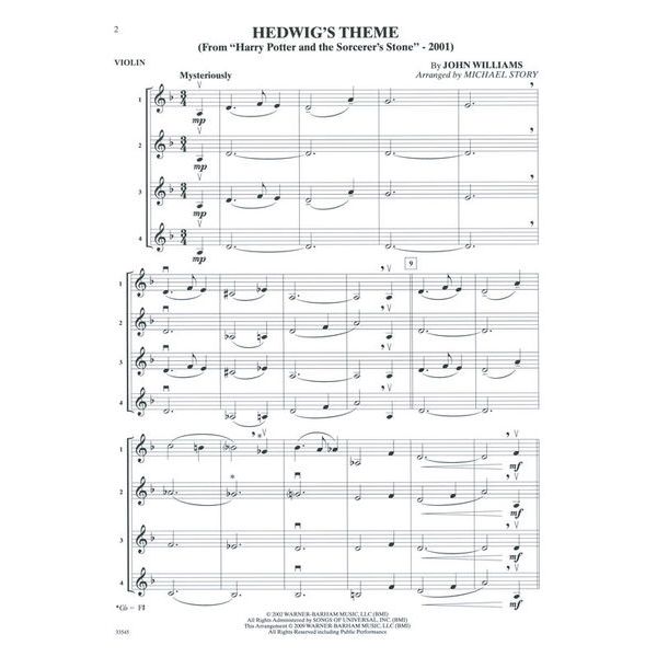Alfred Music Publishing Movie Quartets for All Violin