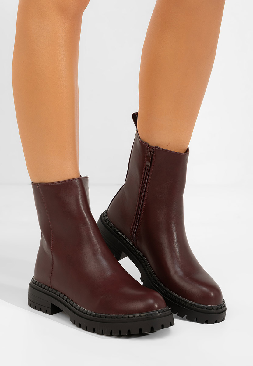 Bottines femme bordeaux Nisoria