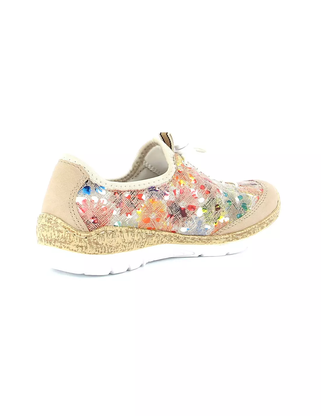 RIEKER N4263 - Baskets NUDE/GINGER-MULTI