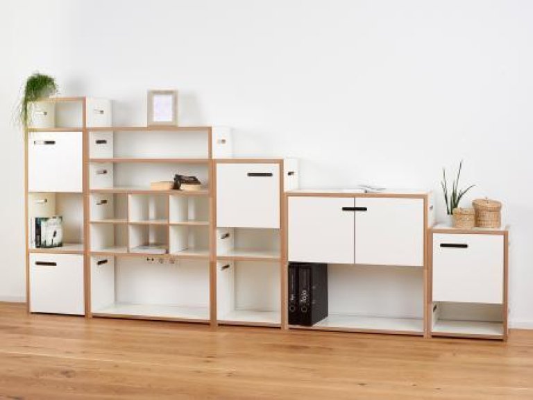 Tojo Hochstapler kast met deurtjes 76x38,3 wit