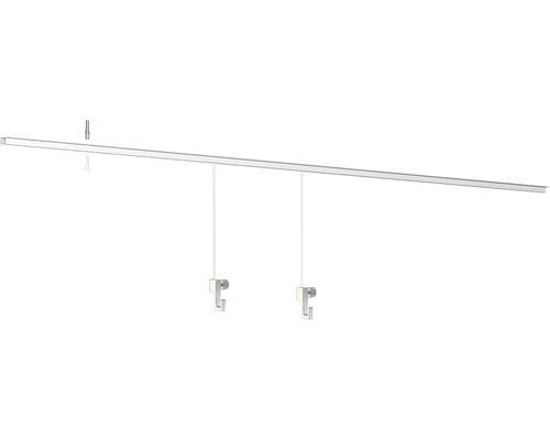 Schilderijrail Top Rail wit set 8 m