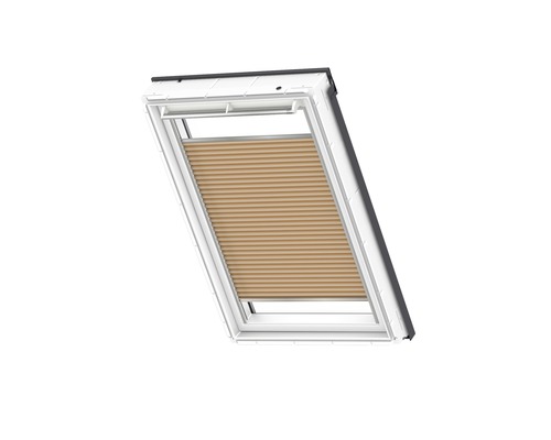 VELUX honingraat plisségordijn, massief goudbeige, handmatig, FHC C02 1049S