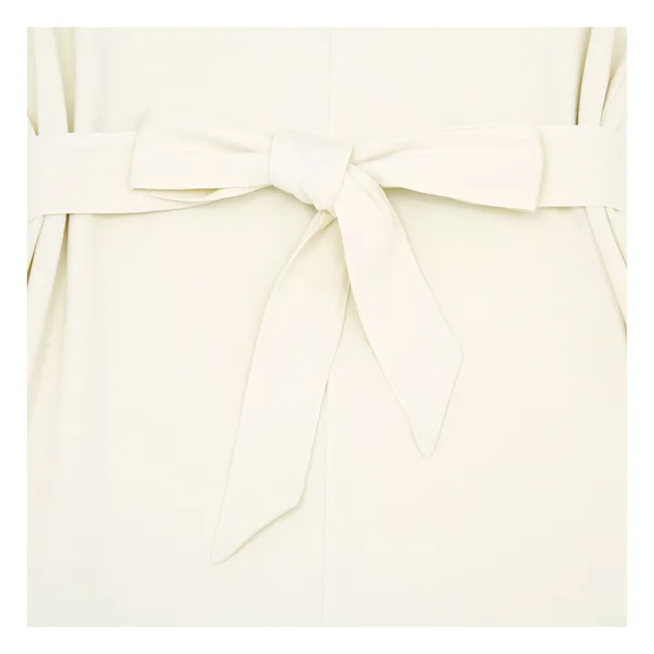 SMALLABLE BASICS Robe Ceinture Coton Bio  | Ecru