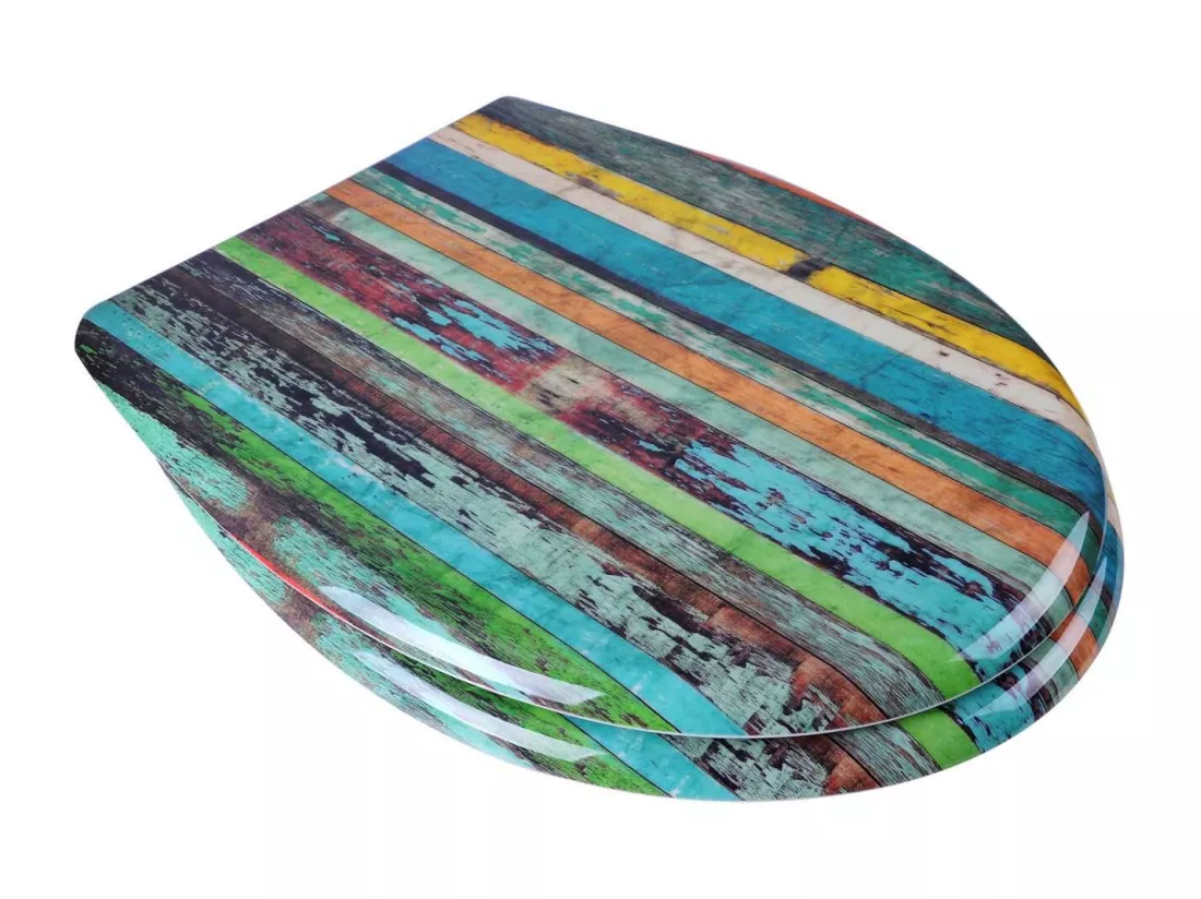 Abattant WC siège de multicolore 45.5 x 37.1 x 37.1 cm 19_0000713