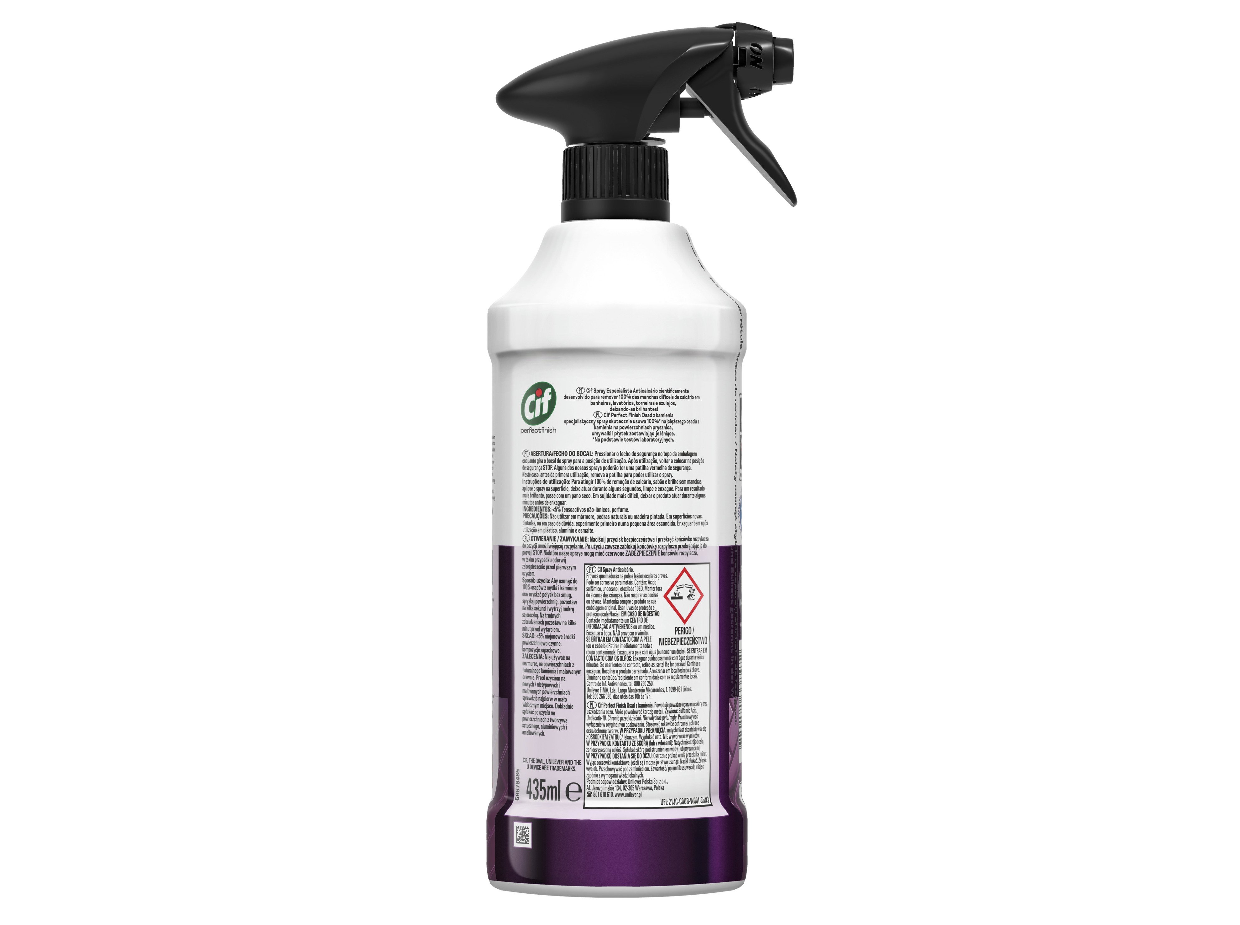 DETERGENTE CIF LIMPEZA SPRAY ANTI-CALCÁRIO 435ML