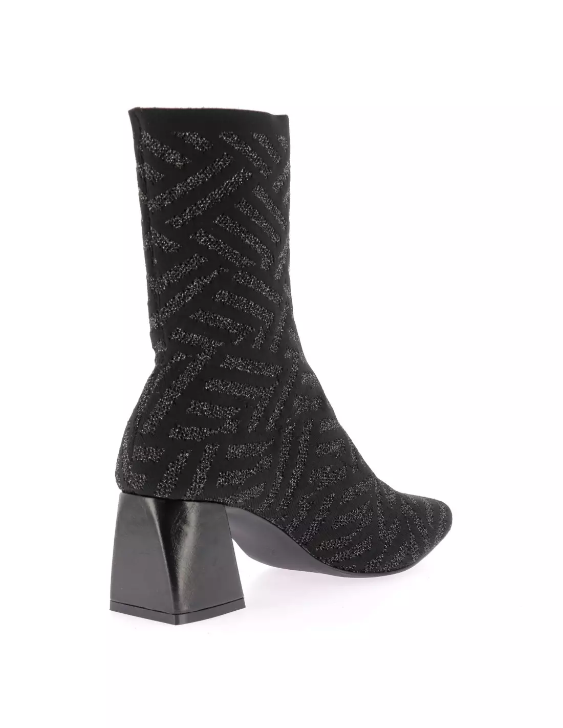 LA STRADA 2203631 - Boots & bottines BLACK-SILVERKNITTED