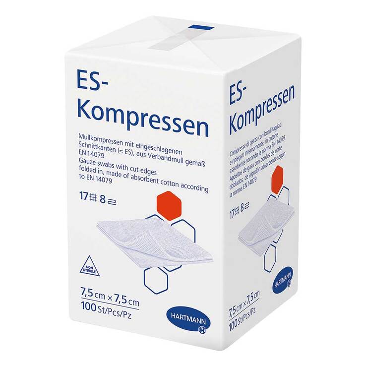 ES-Kompressen unsteril 7,5x7,5 cm 8fach, 100 St