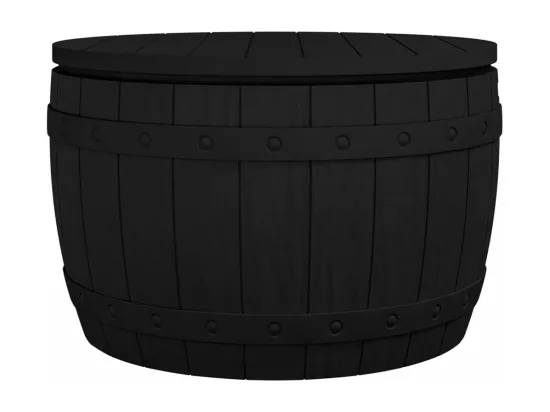 Boîte de rangement de jardin 3 en 1 noir polypropylène