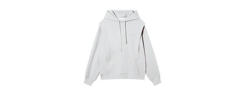 CHIC ERRO - Hoodie met lange mouwen en effen kleur