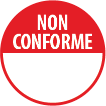 Rouleau de pastilles adhésives -Non Conforme + zone texte -500 ex