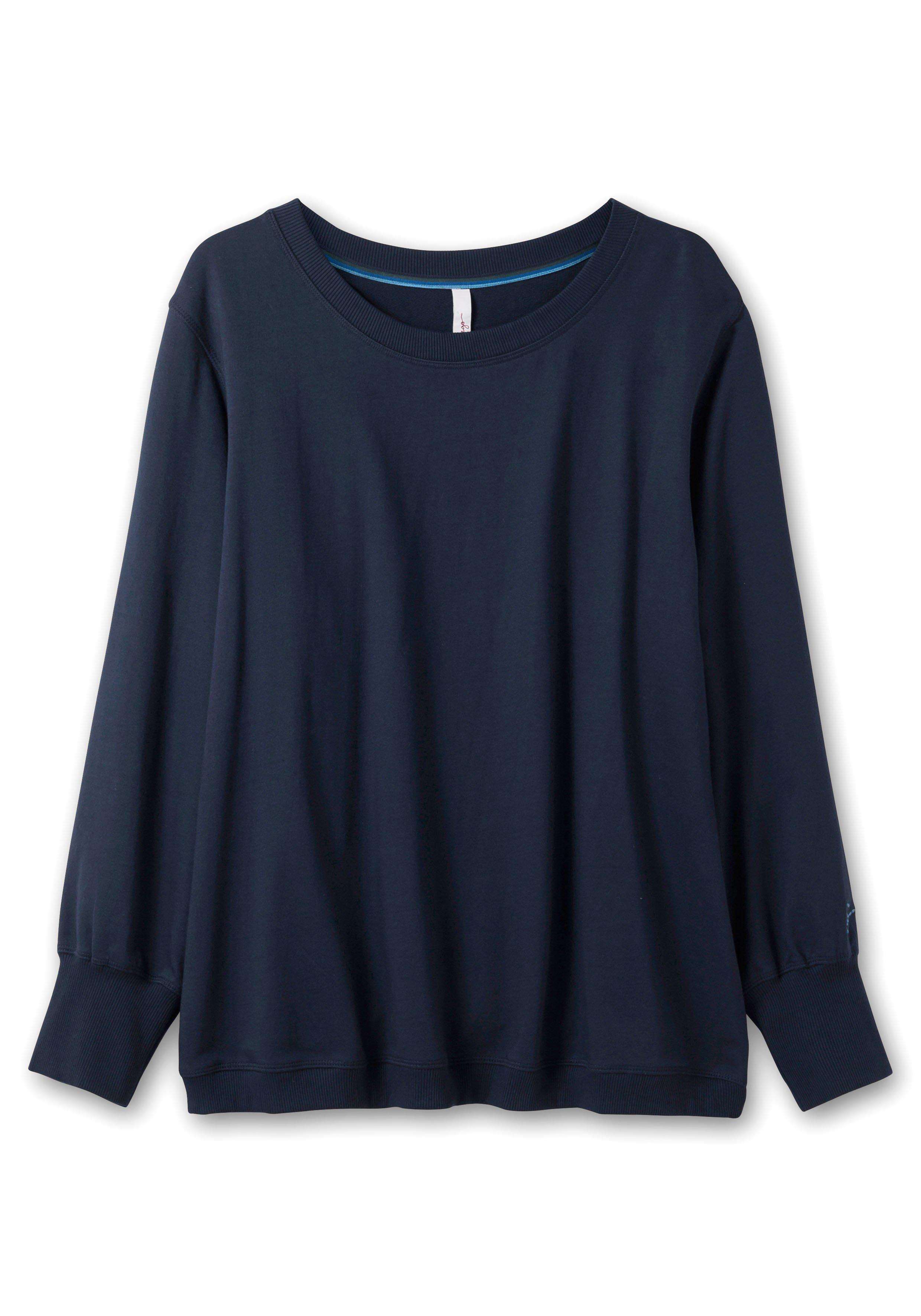 Sweatshirt mit kleiner Stickerei am Ärmel