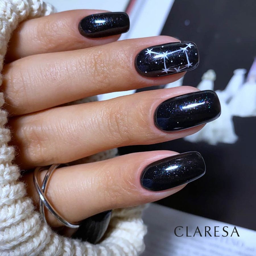 Claresa Nail Polish Hybrid Soak Off Galaxy Black 5ml