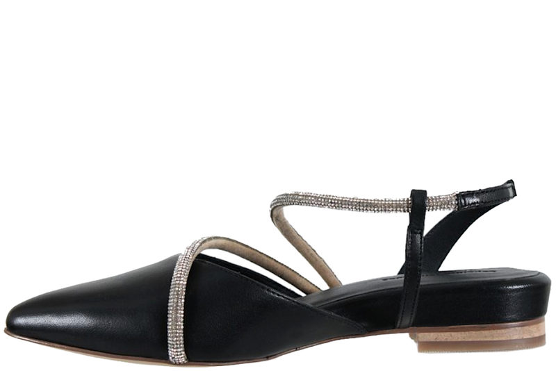 COPENHAGEN SHOES FEMINISTA BALLERINA I SORT GLAT SKIND