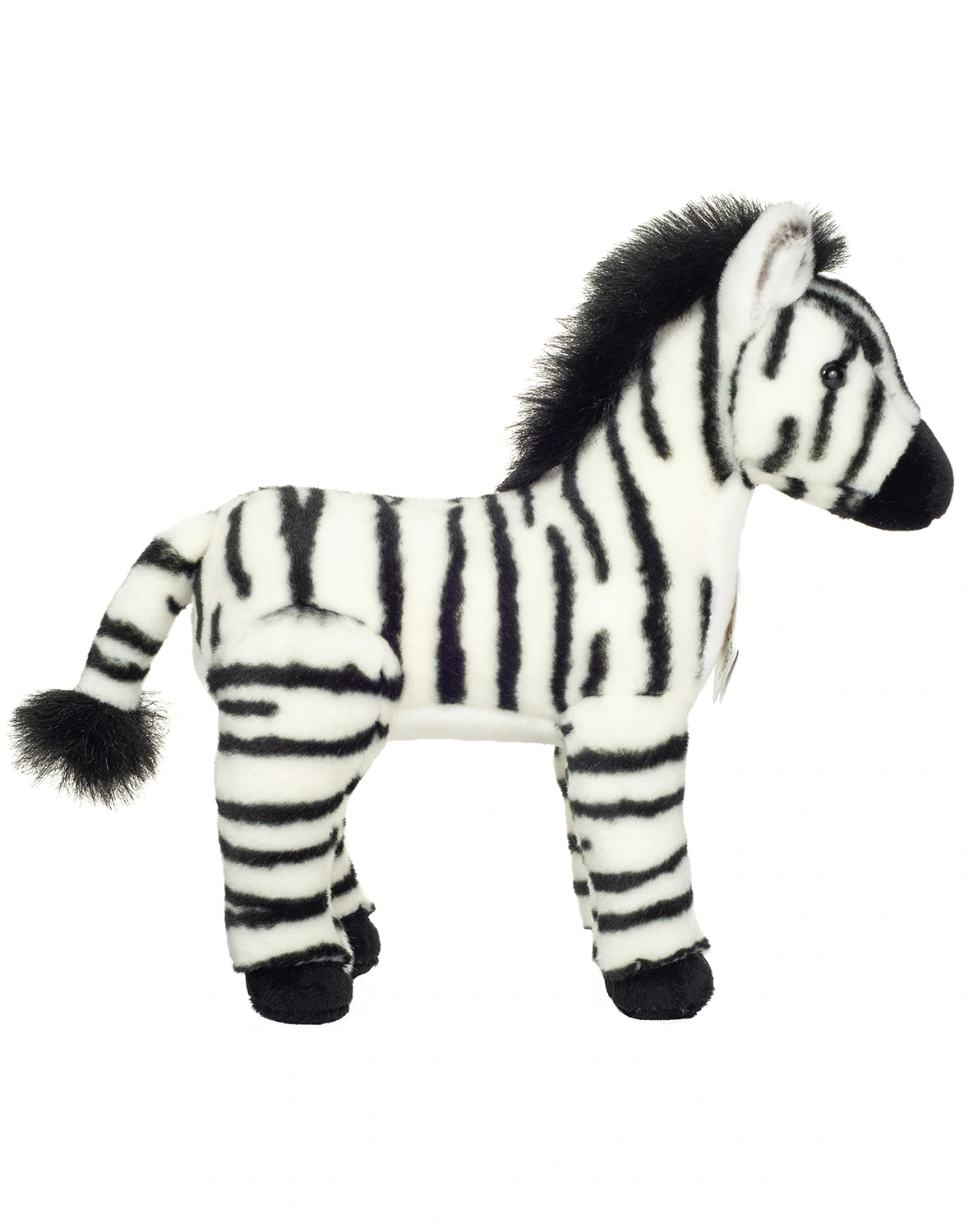Kuscheltier ZEBRA (25 cm) in schwarz/weiß