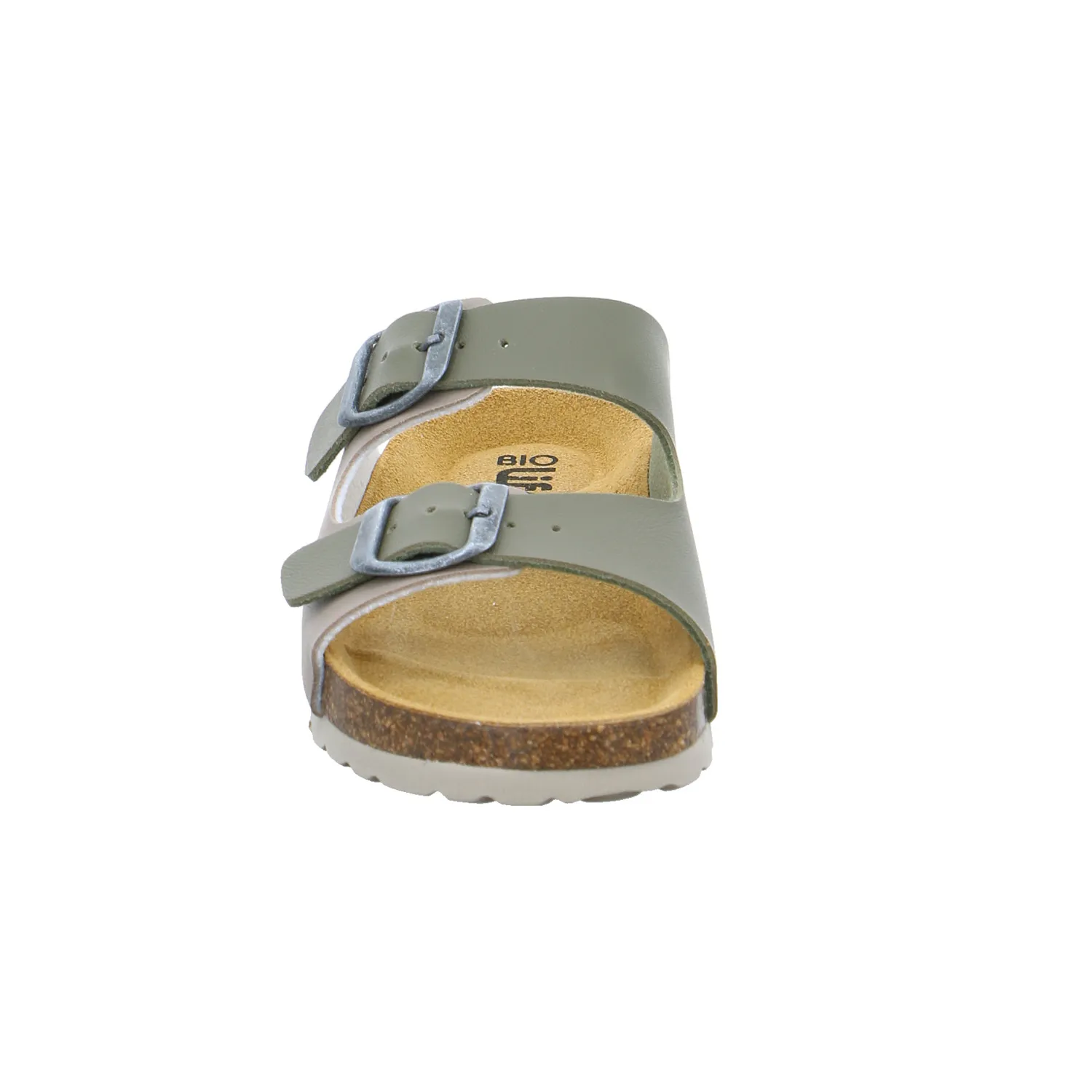 BIOLife Kinder-Pantolette Olive Lederimitat  Unisex