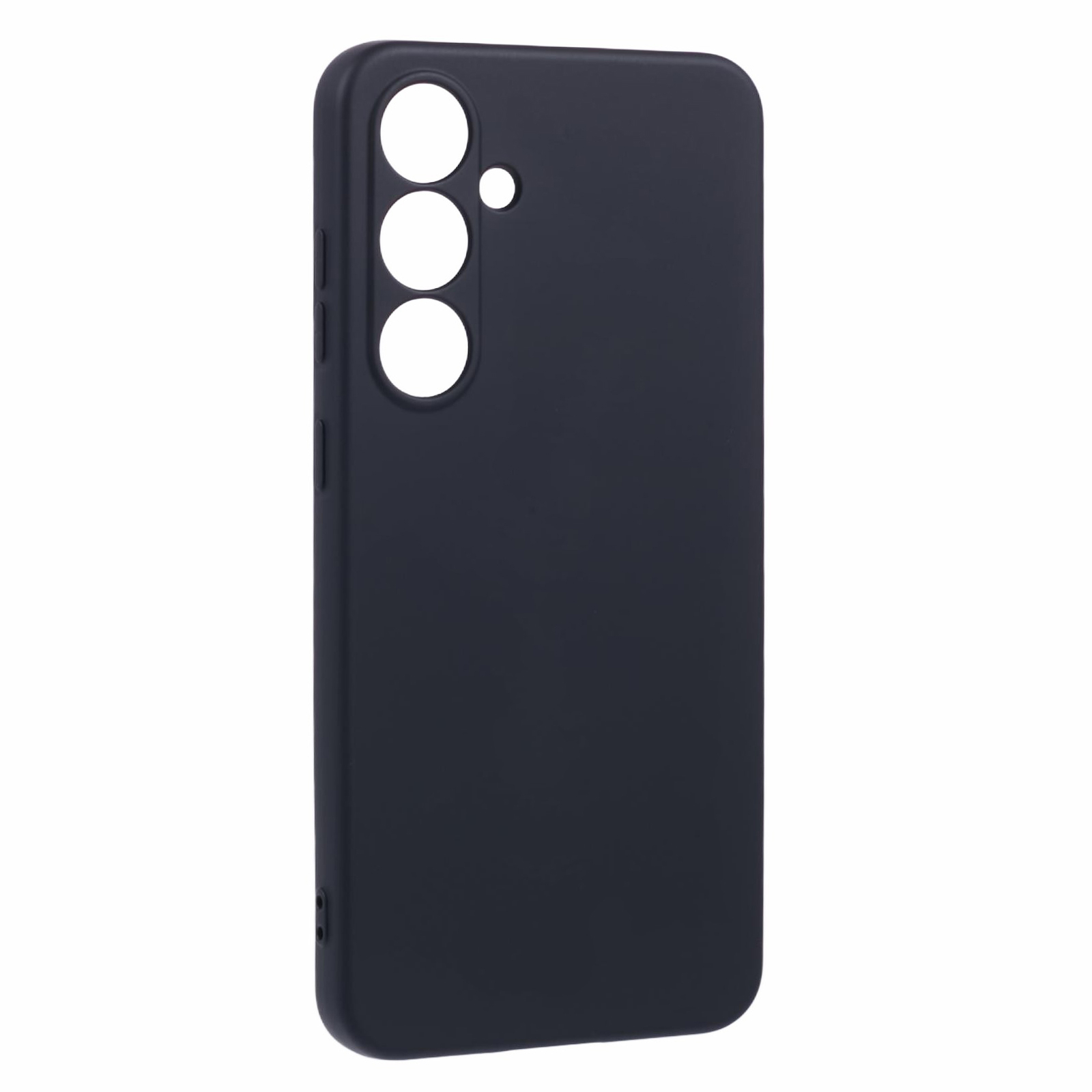 Samsung Galaxy S24 FE Gummi Case Hülle mit Kameraschutz - Schwarz (Matt)