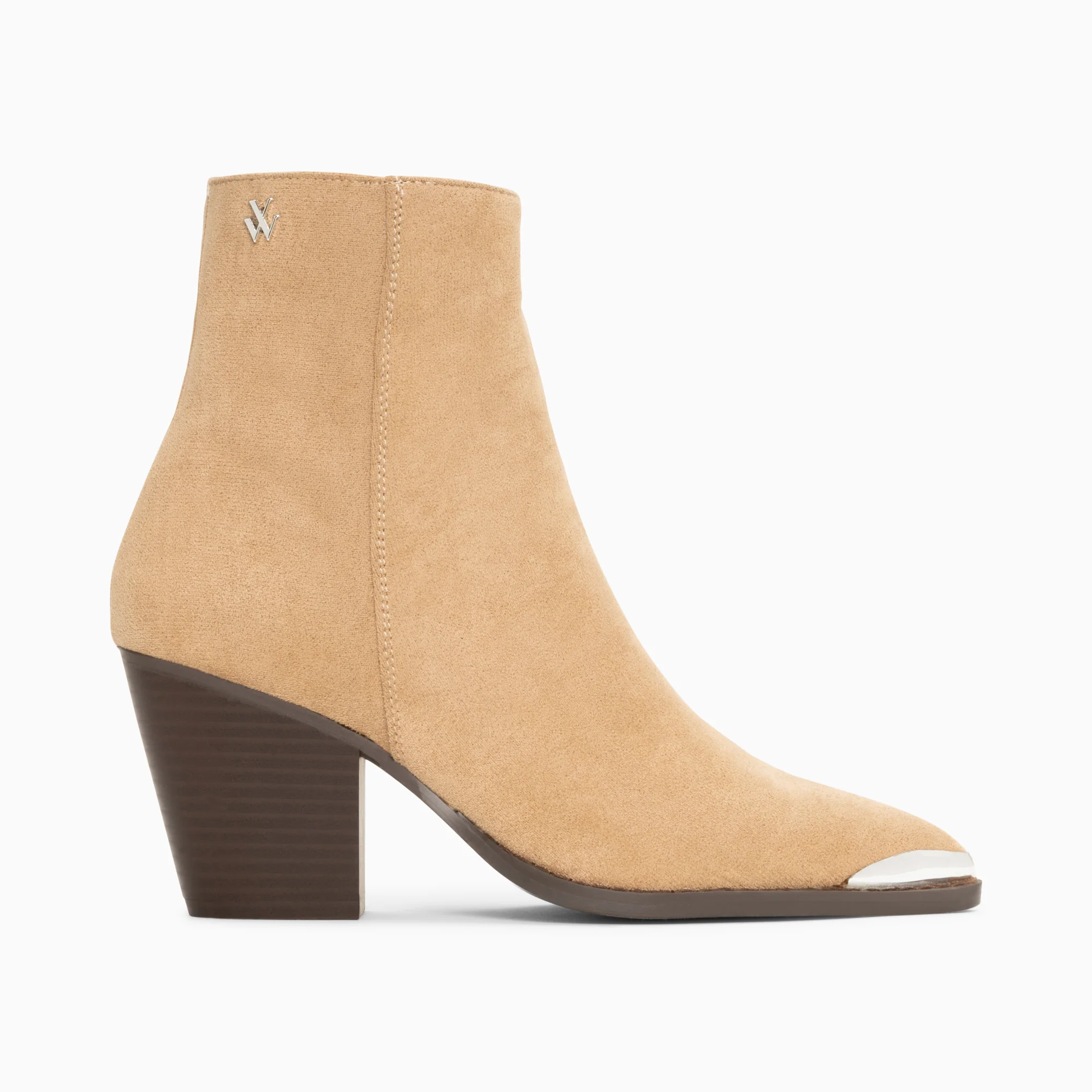 Bottines-Bottines santiags Jenn beiges à talon