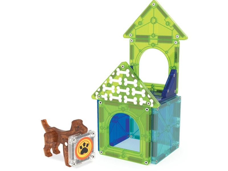 Magna-Tiles Dog House 13 Teile Dog House Bau- und Spielset mit 13 magnetischen Teilen