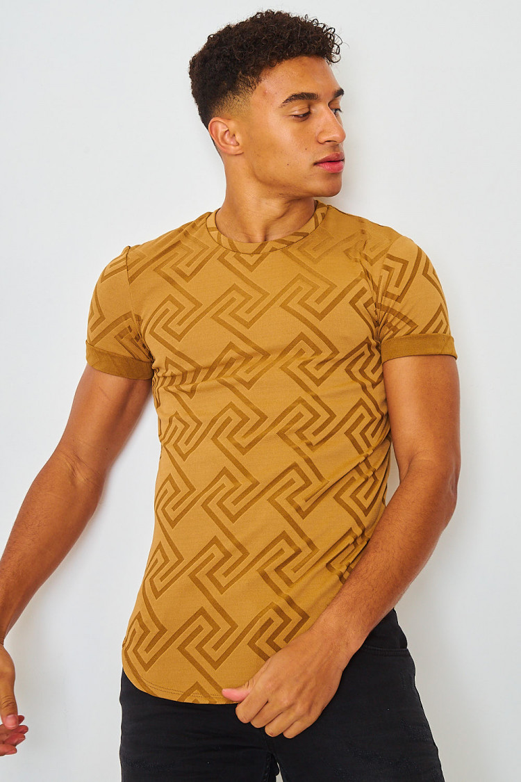 T-shirt camel motif grec