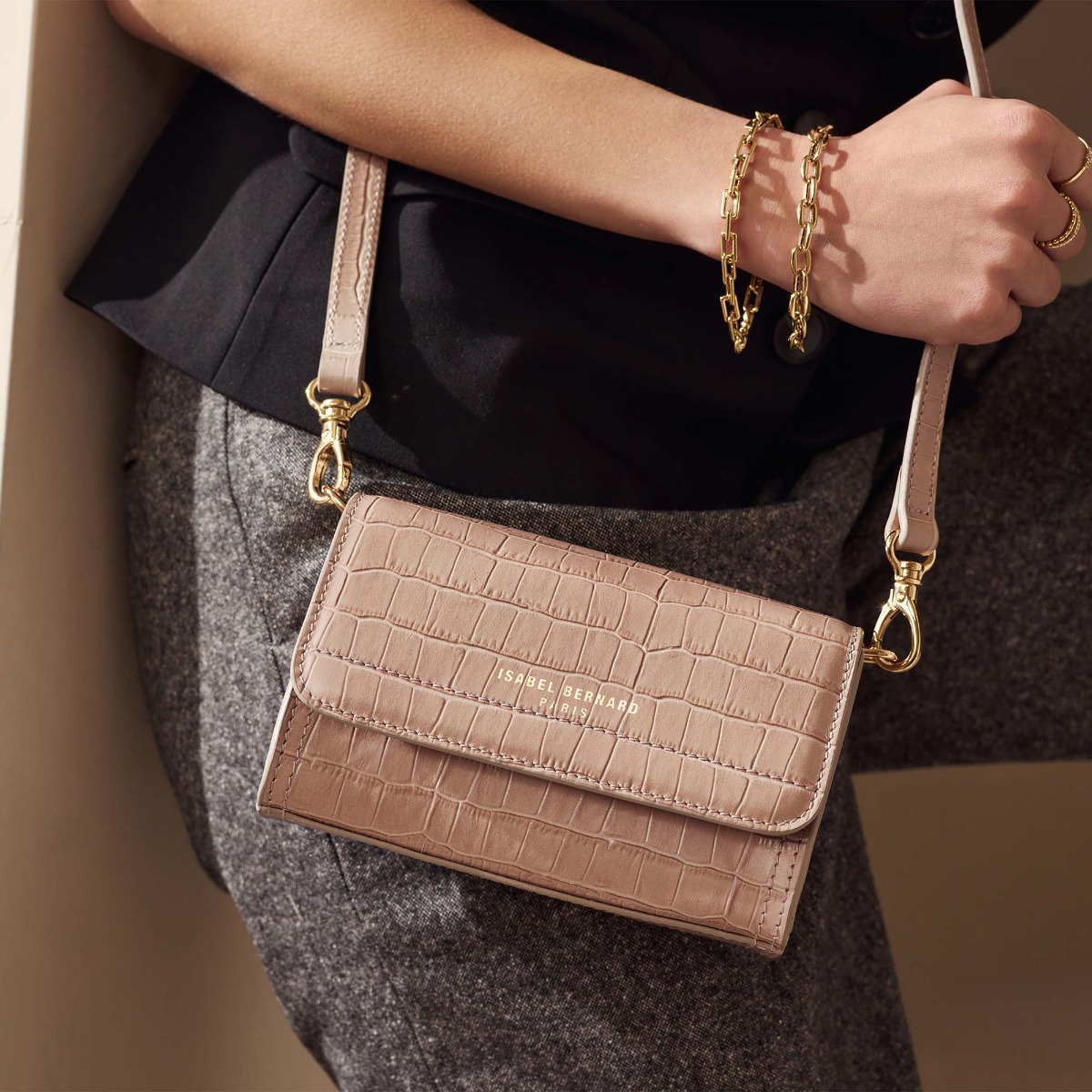 crossbody tas Isabel Bernard Isabel Bernard Beige
