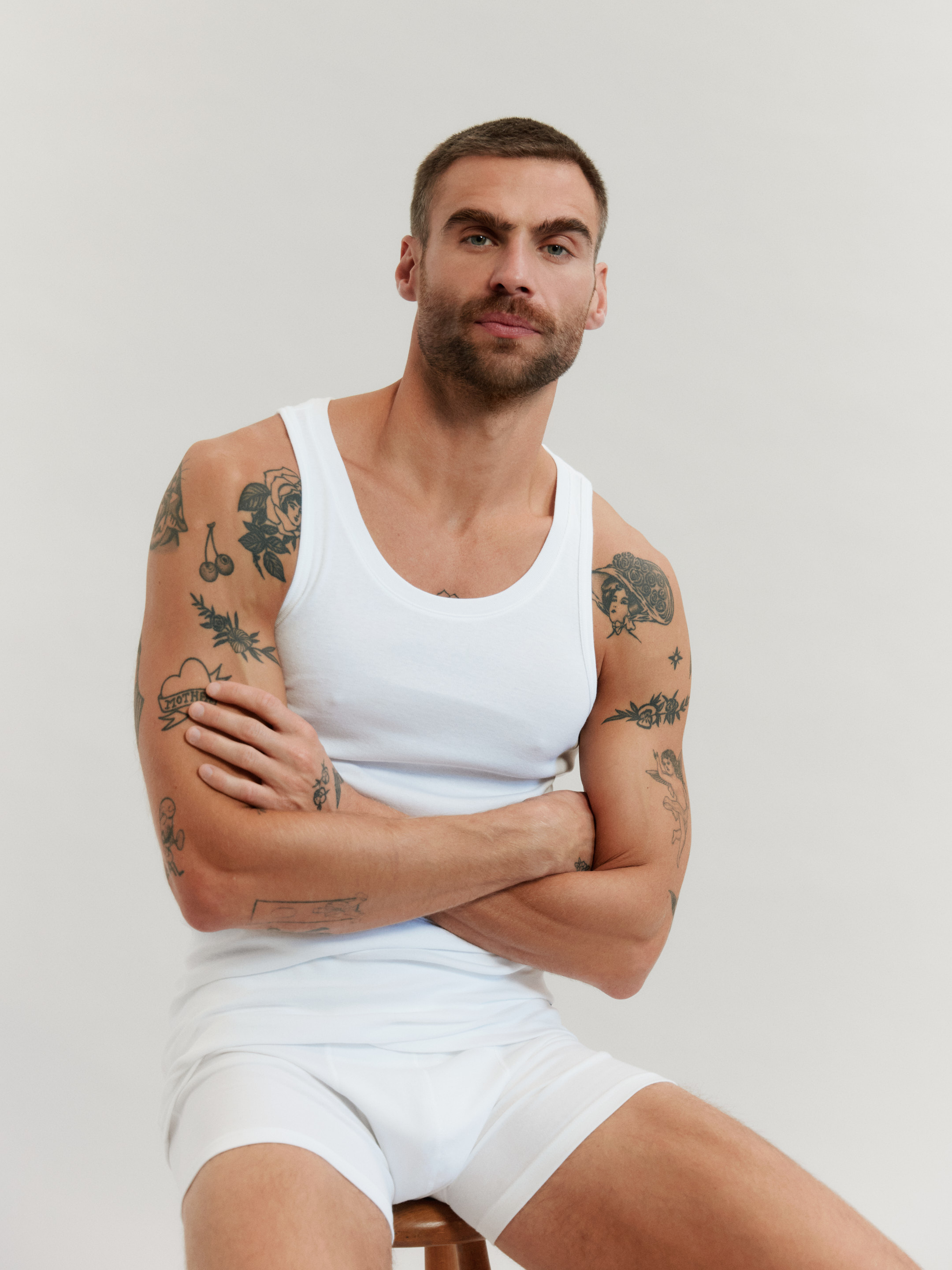 Boxershort lang met gulp van katoen voor heren