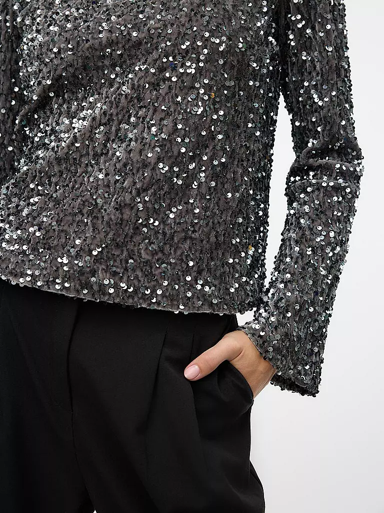 VERO MODA Langarmshirt VMBELLA  grau