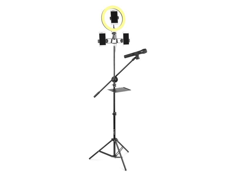 Vonyx Videoleuchte RL25 Ringlicht-Set 25 cm Ringleuchte mit Kontroller
