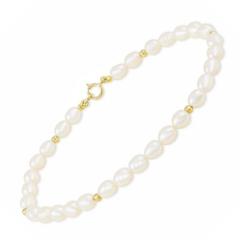 Bracelet Or et Perles - Femme