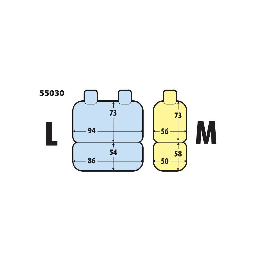 Lampa semi pasklaar stoelhoes maat M-L – grijs