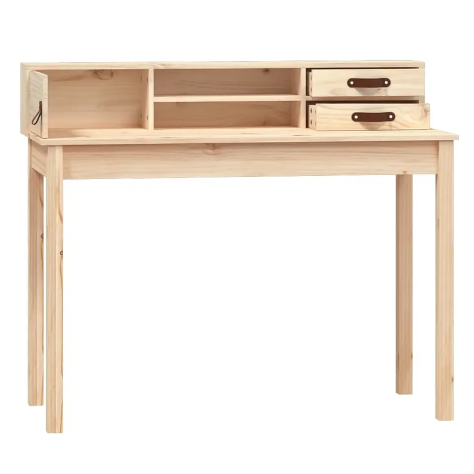 vidaXL - Bureau - Bruin - Grenenhout