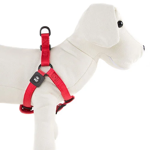 Coleira peitoral TK-Pet Neo Classic vermelha em nylon para cães