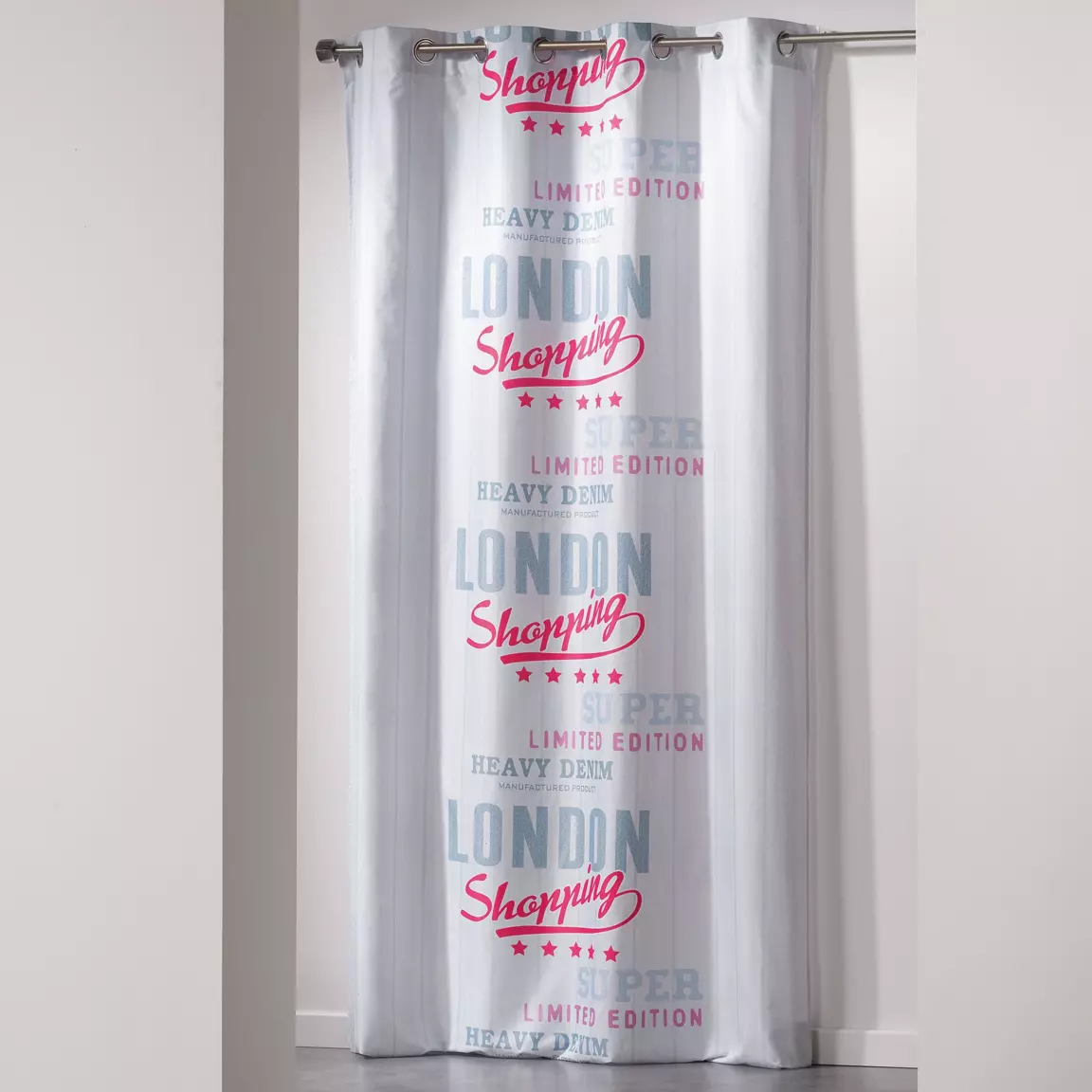 Rideau (140 x H240 cm) Girly London Blanc