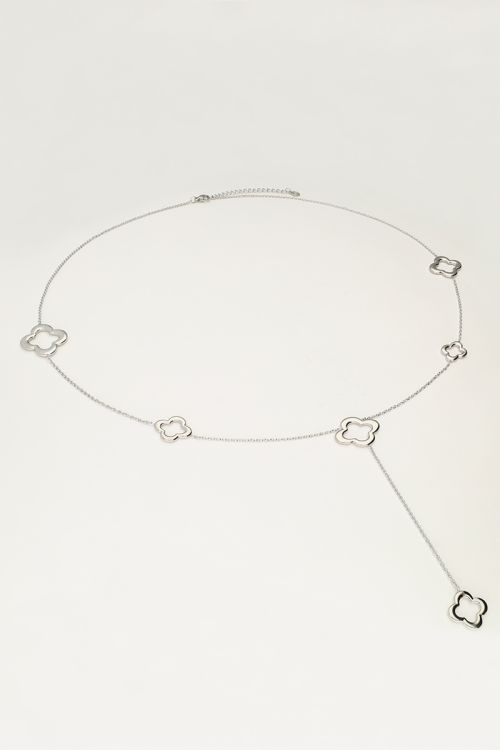 Iconic lange ketting met klavertjes