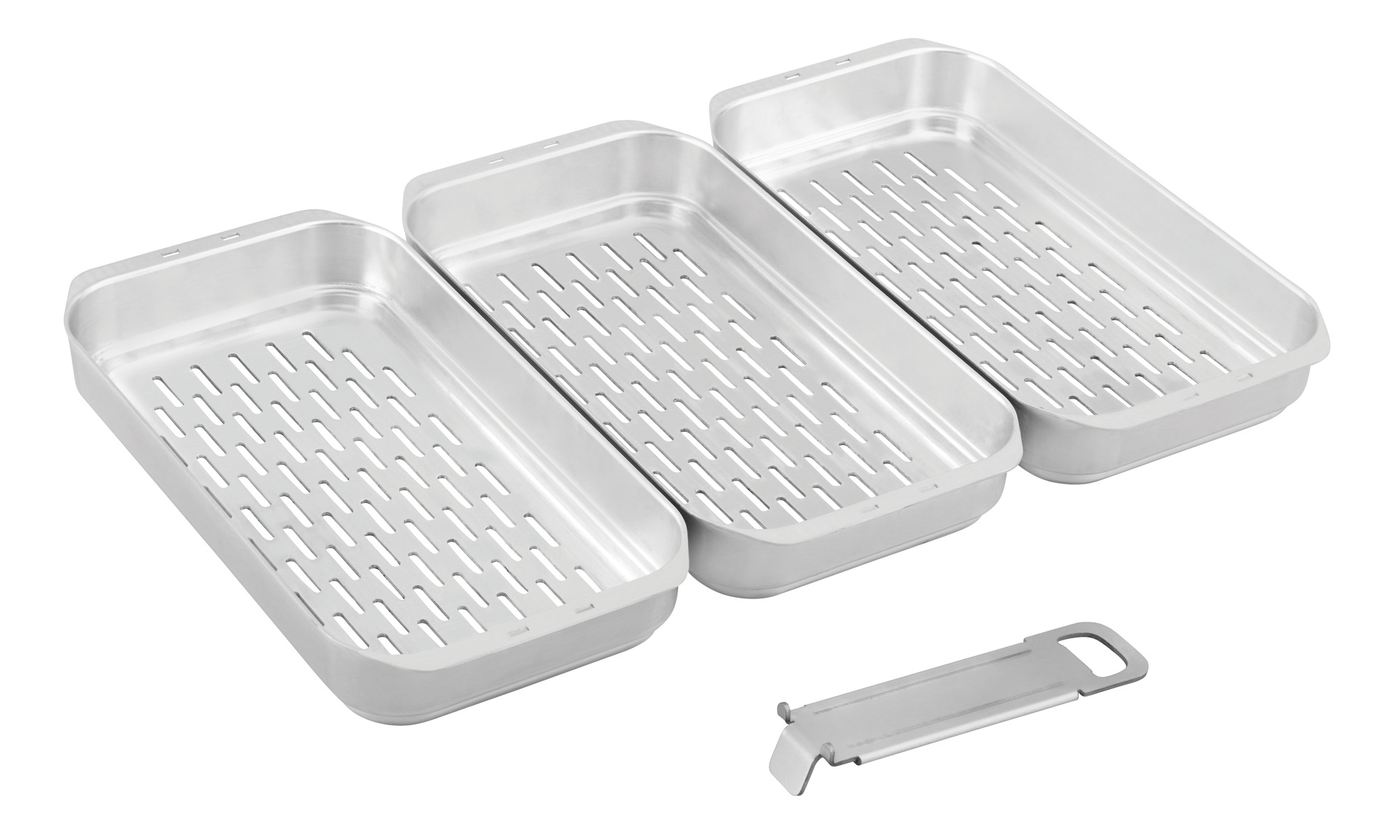 Enders Edelstahl Pfanne und Körbe Set 4-teilig für Gasgrill Urban II und Explorer II