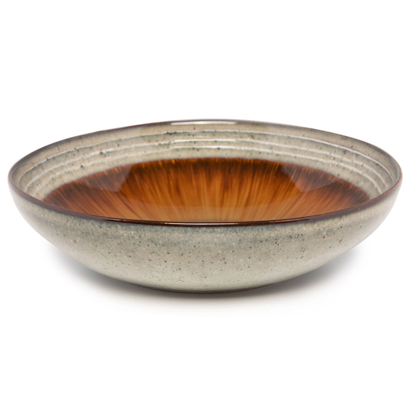 Bazar Bizar 4 Assiettes à pâtes Comporta multicolores - D.22xH.5 cm
