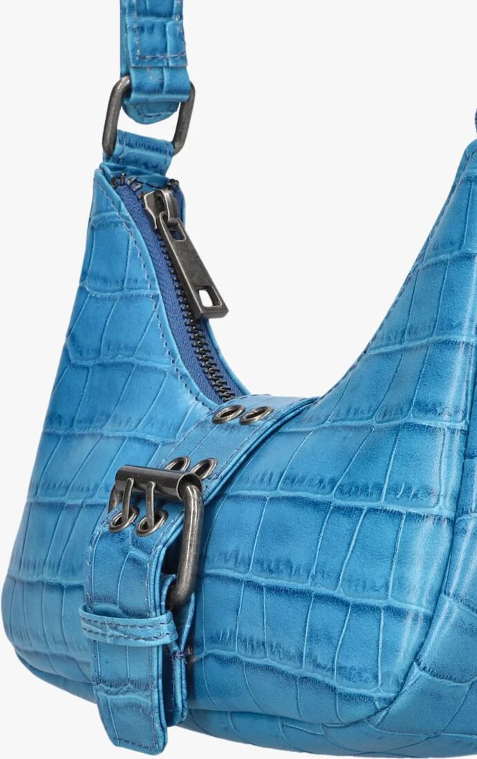 N\u00DANOO blauwe n&uacute;noo schoudertas palma buckle texas