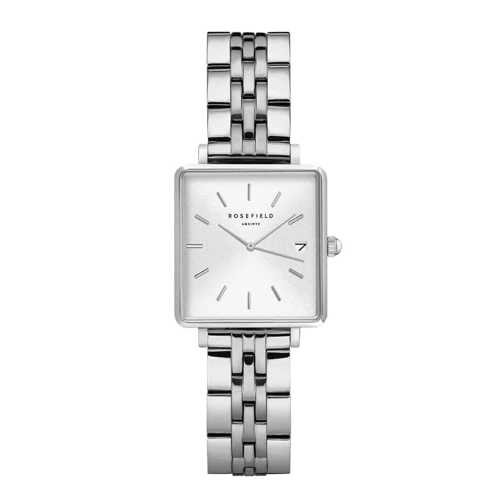 Montre Rosefield The Mini Boxy Blanc