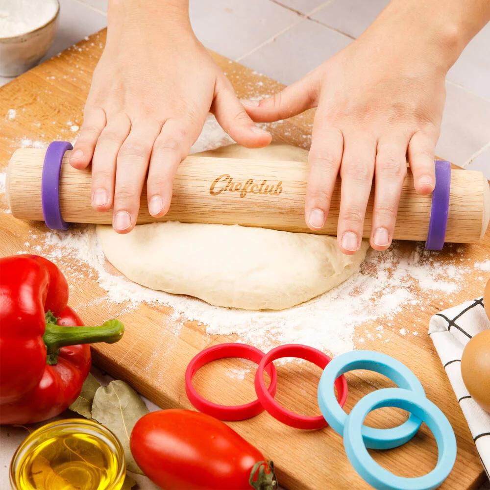 CHEFCLUB KIDS - ROULEAU A PATISSERIE AVEC ANNEAUX AJUSTABLES