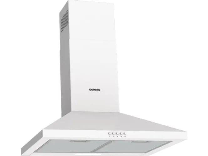 Gorenje Essential WHC629E4W - Hætte - skorsten - bredde: 60 cm - dybde: 45 cm - udtrækning og recirkulation (-) - hvid