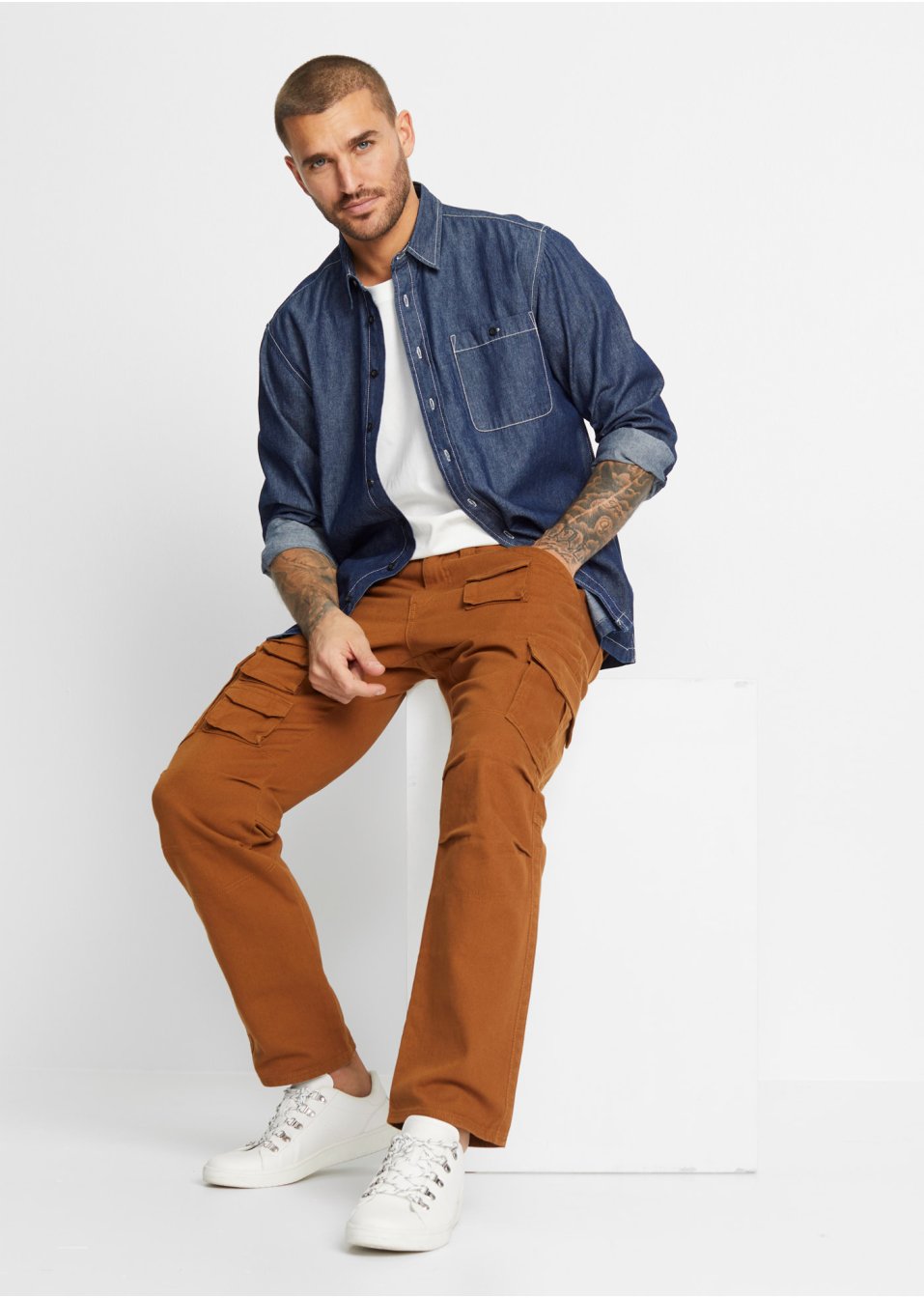 Pantalon cargo Loose-Fit, Straight